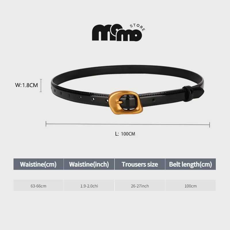 Retro Gold Buckle Belt for Women Skinny Leather Belts for Dresses Jeans Pants Fashion Ladies Thin Waist Belts Z250530