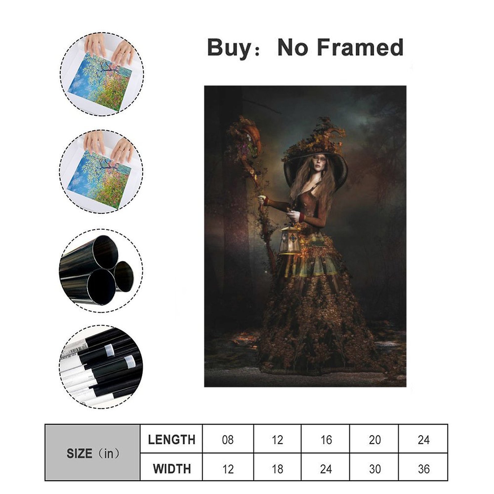 Wall Art Painting The Wood Witch Art Canvas Prints Wall Painting Wall Art Decor Print Picture Paintings for Living Room Home Decor Luxury Unframe