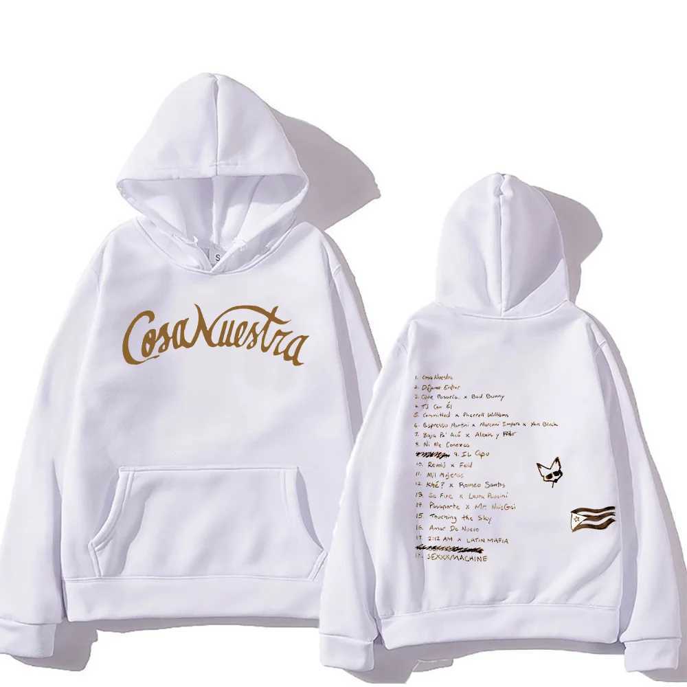 Rauw Alejandro New Album Cosanuestra Sweatshirts Vintage Classic Pattern Hoodies Creative Trend Clothes Fall Loose Soft Pullover W250530