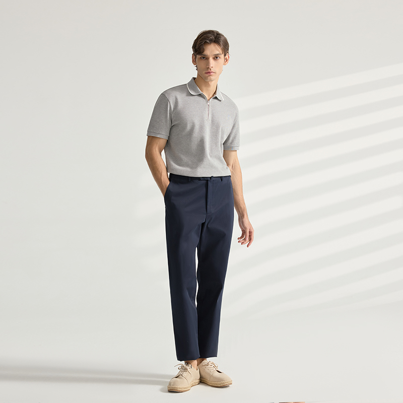 BXS/Business - Ready Short Sleeve Polo for Men/Luxury designer/designer t shirt/polo shirt/golf t shirt/essentials/Short-sleeved polo shirt/beige/gray