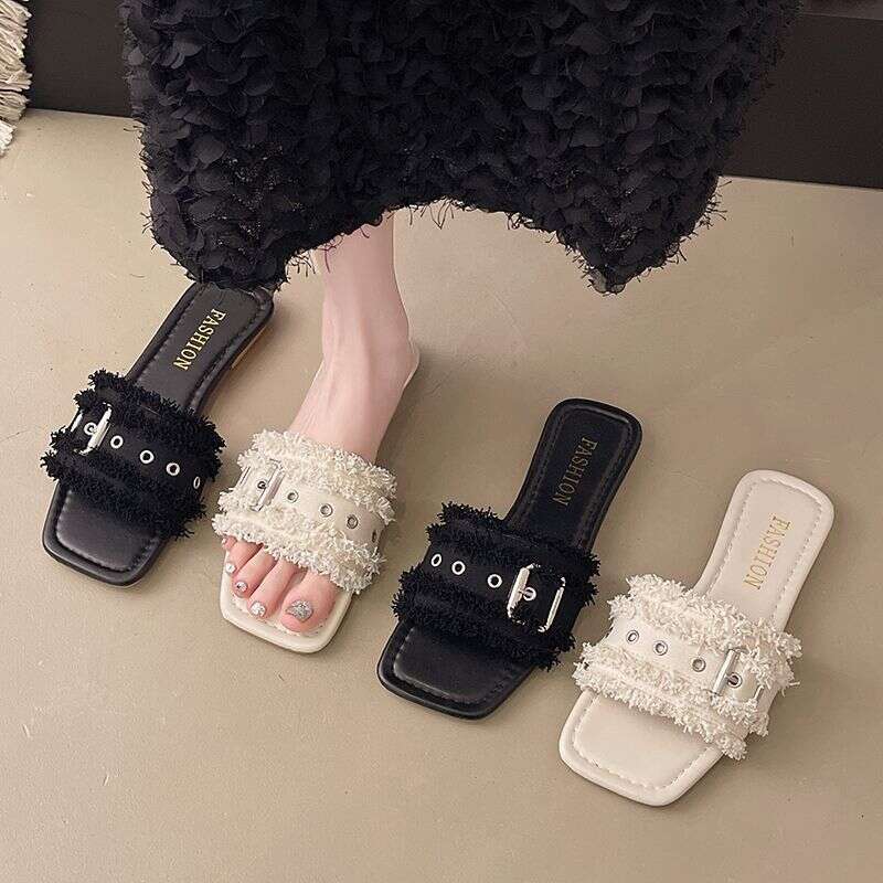 Slippers, Women's Fashionable Outdoor Sandals, 2025 New Fashionable Beach Sandals, Retro Designer Sandals, Flat And Comfortable Slippers, Free Sh