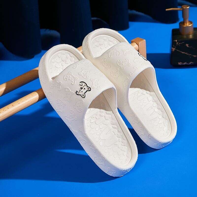 New Soft Slippers Summer Indoor Home Couple Cartoon Soft Bottom Home Bathroom Non Slip Slippers Male Designer Sandals