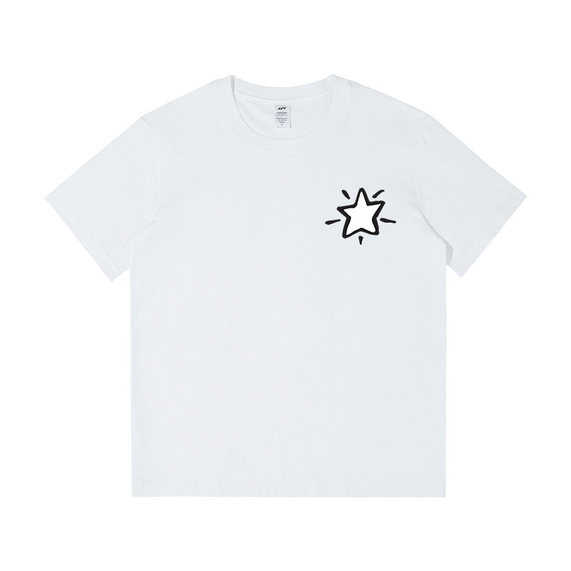 Tengyu97 Designer T-shirts for Women 100% Cotton Simple Style Printed Casual Summer Short Sleeve Female Tops O-neck 2025 New Design High-quality Daily