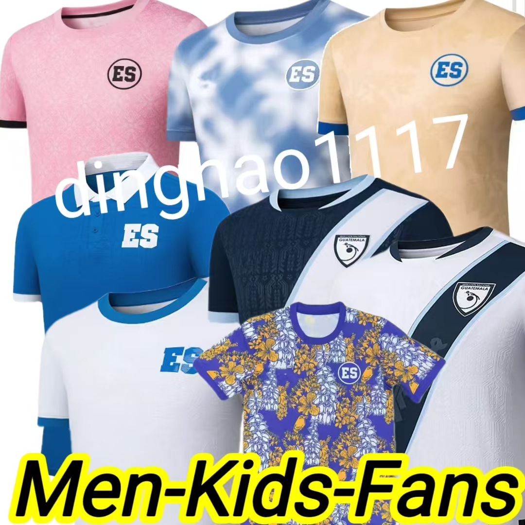 4XL 2025 Guatemala El Salvador 3rd Soccer Jerseys 25/26 National Team LOM CEBALLOS PELEG OSCAR SANTIS Home White Away men kids kit Football Shirts