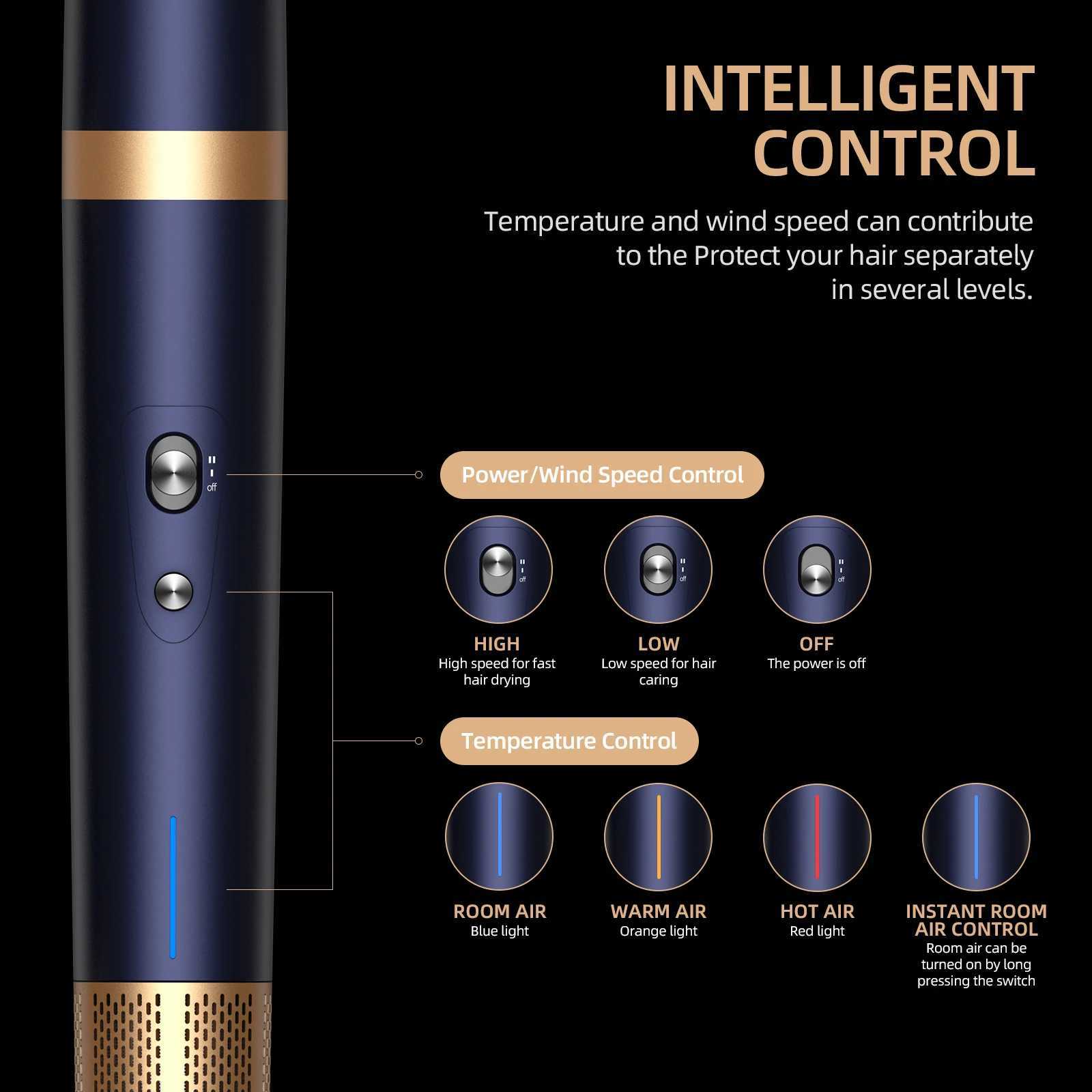 Negative Ion Hair Dryer Air Styler Wrap Powerful Brush Oval Brush Multi-Styler Auto-Wrap Curlers HD430 FlexStyle W250530