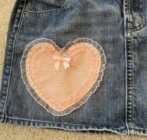 Korean simple denim skirt lace embroidered womens summer sweet and cool style high-waisted slim short skirt 250527