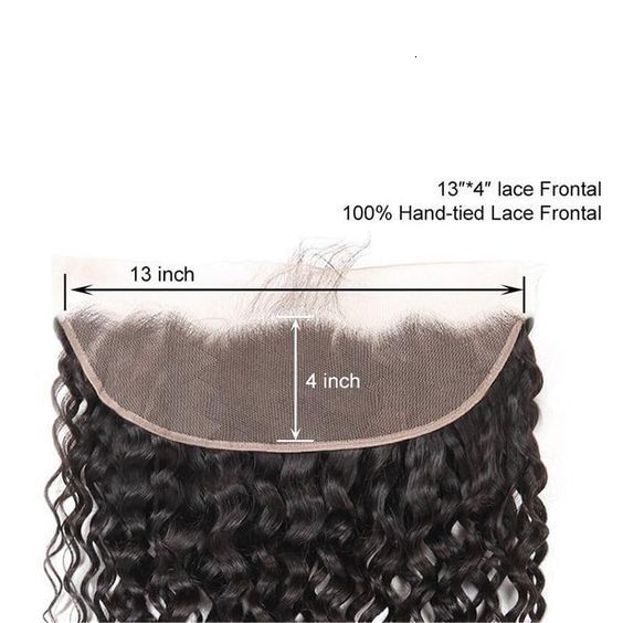 Water 13*4 Wave HD Transparent Lace Human Hair Frontal Closure