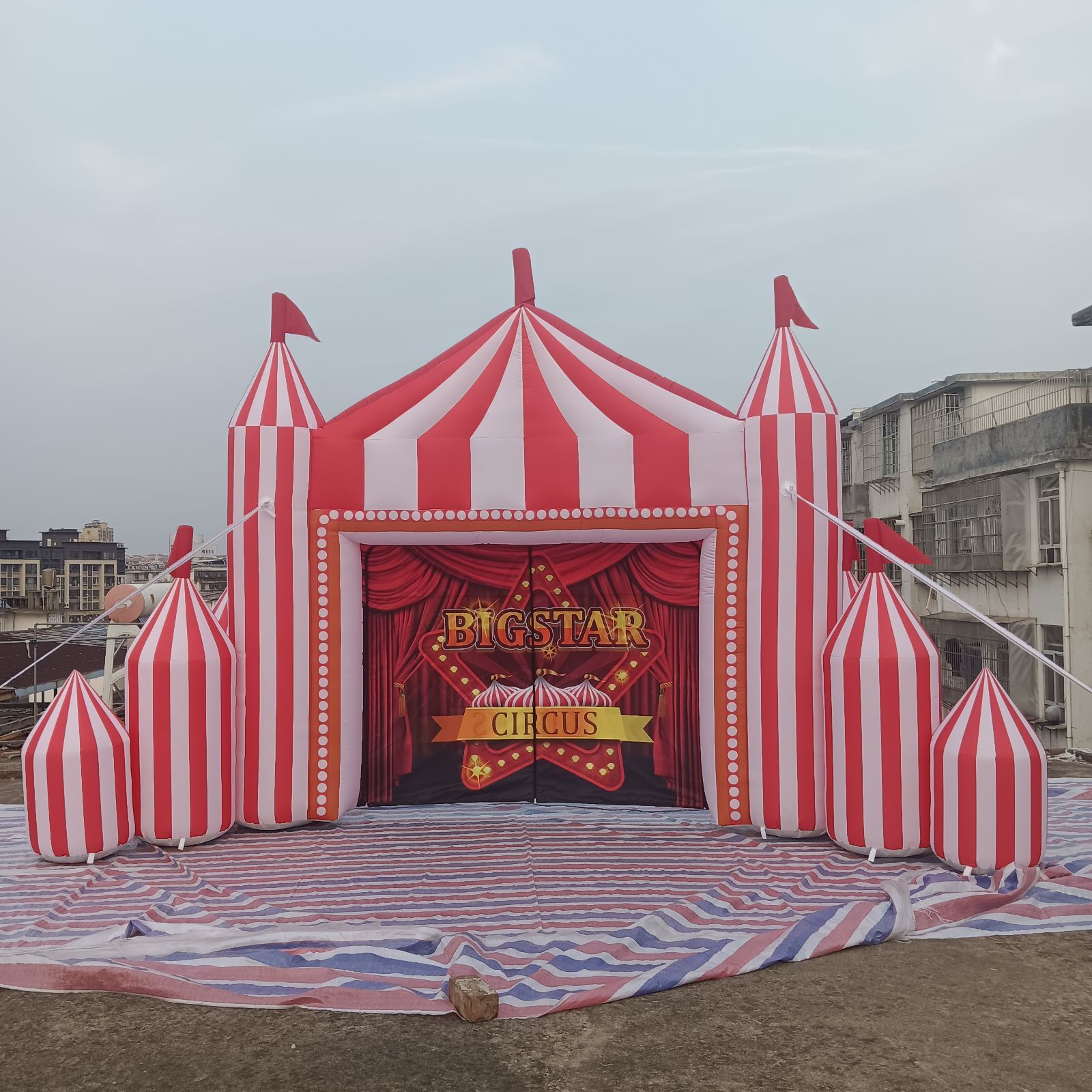 Customized Circus-Inspired Inflatable Arch Parties Events Model, Circus Show Entrance, Inflatable Circus Arch Made in China