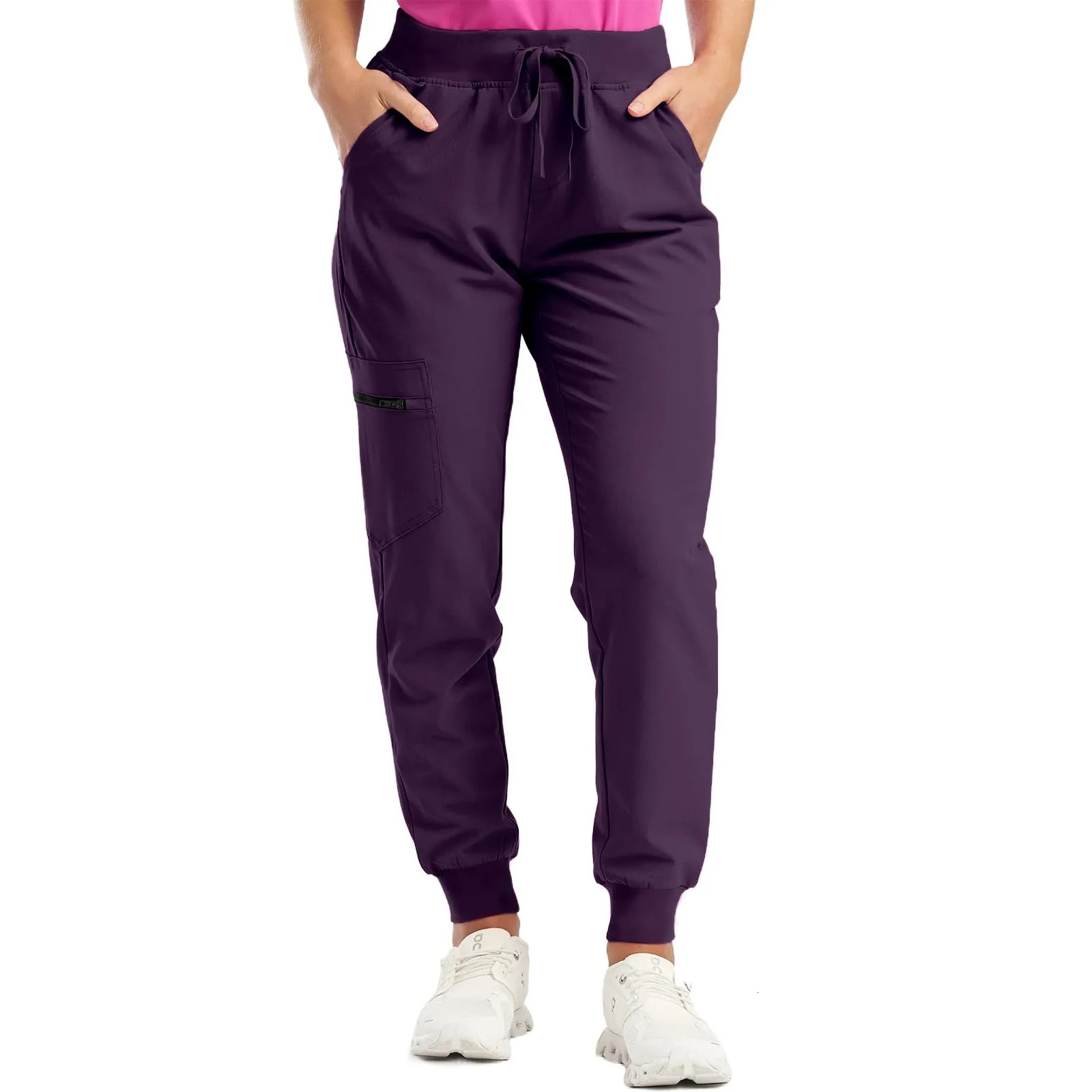 Jogger Women Men Scrub Work Bottoms Unisex Stretch Beauty Trousers Clinic Doctor Nurse Pants 250529Z