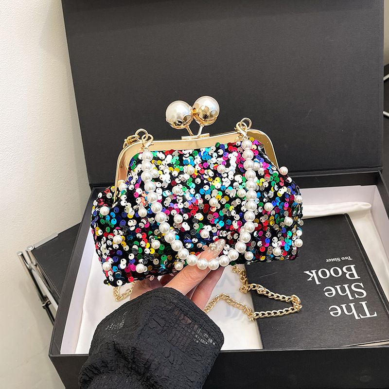 Sparkling Pearl Women s Handbag New Fashionable Evening Dress Handbag fashion Summer Texture Crossbody Bag Designer fashion Women s Shoulder Bag