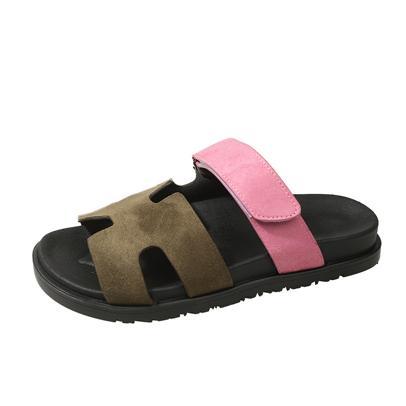 Free shipping Hot designer slippers flat slides for womens sandals pink green grey beige brown yellow black sliver fashion embroidery slipper plus siz