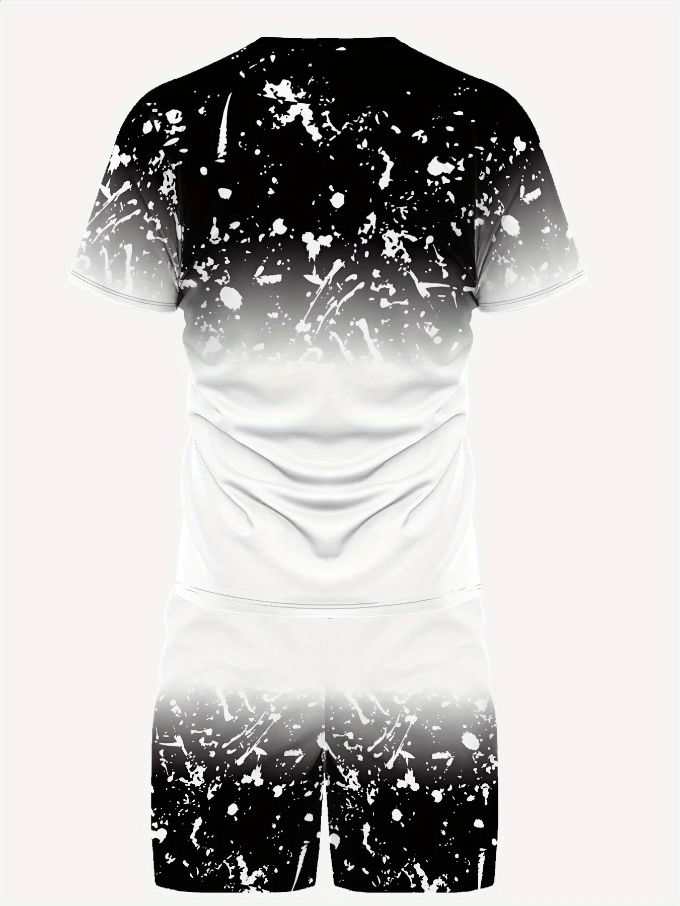 Summer 2025 casual mens suit 3D printed sporty fashionable and comfortable polyester wear 250520Z