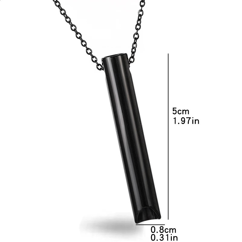 Stainless Steel Anxiety Breathing Necklace for Women Stress Relief Meditation Necklaces Yoga Ritual Female Jewelry 250528