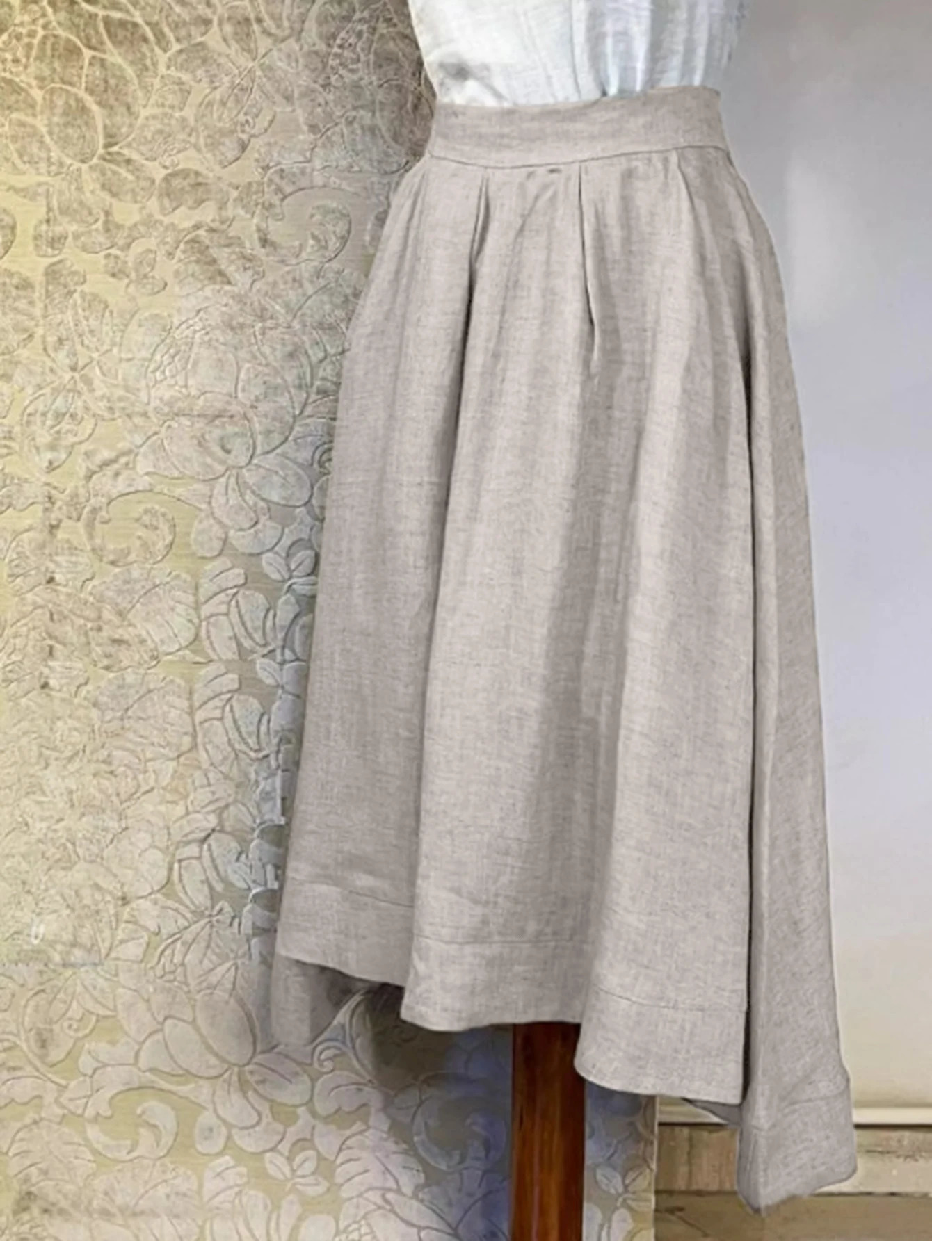 High Low Maxi Skirt with Pockets Womens Asymmetrical Long Skirts Casual Comfortable ALine for Spring Autumn 250530