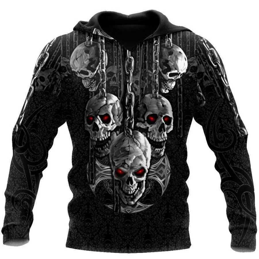 3D Printed Skull Graphics Mens Hoodie Tops Fashion Unisex Sweatshirt Spring and Autumn Hip Hop Streetwear Oversized Casual Men W250530