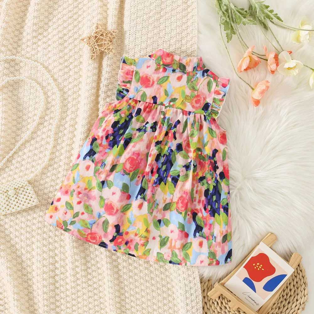 Summer New Baby Girl Dress Flower Printed Cotton Dress For Baby Girl 0-2 Years Old R250530