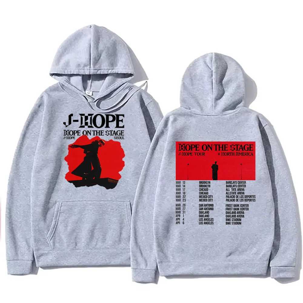 Kpop J-Hope New Hoodies J-Hope Hope on The Stage Tour 2025 Sweatshirts Unisex Casual Clothing Hip Hop Fashion Aesthetic Pullover W250530