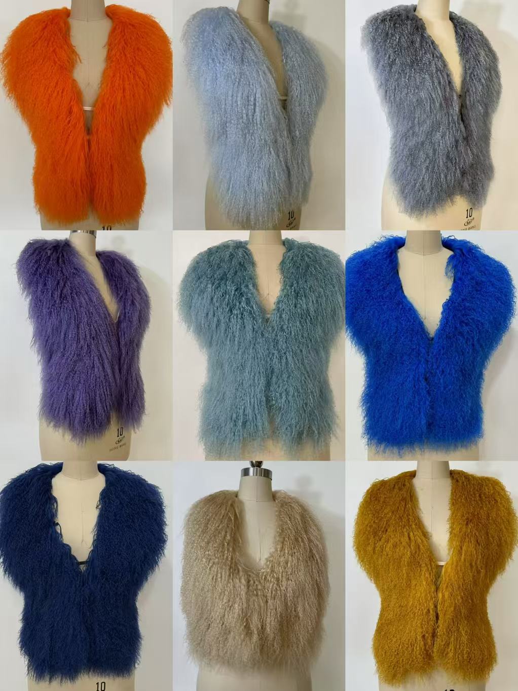 New Real Sheep Fur Vest 100% Natural Mongolia Fur Gilet Pure Long Fur Genuine Fur Oversize Vest top Halter