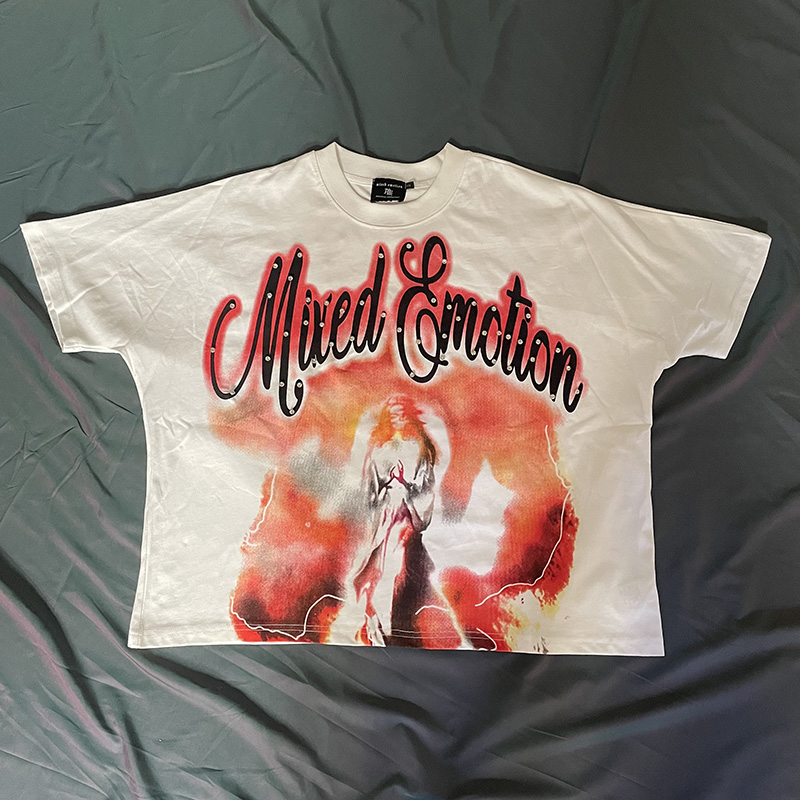 rhinestone MIXED EMOTION men shirt designer t shirt mens y2k shirt graphic tee summer campus shirt fashion casual shirts hip hop tees MIXED EMOTION 08