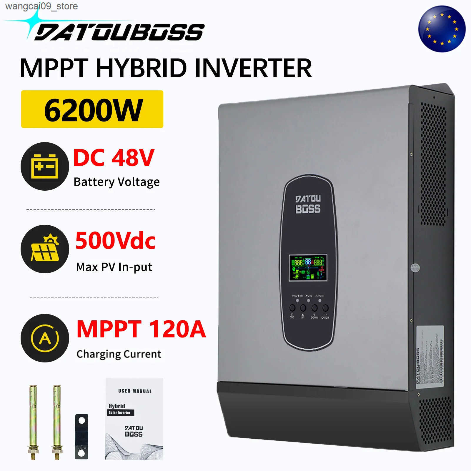 MPPT 6.2KW Hybrid Solar Inverter Pure Sine Wave Inverter 48V To 230V DATOUBOSS Solar Inverter Charger hybrid inverter z250530