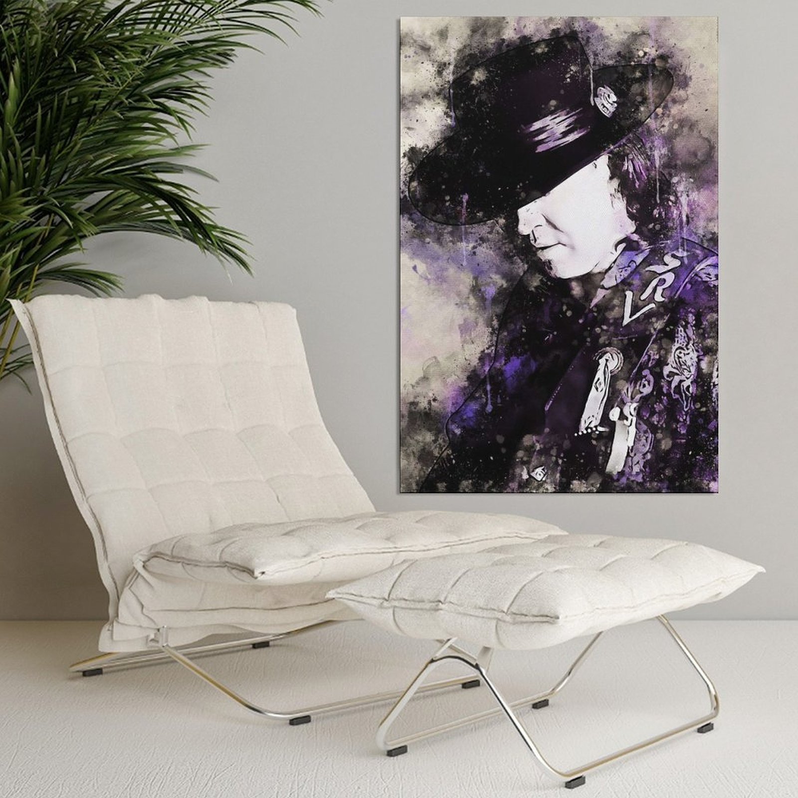 Wall Art Painting Stevie Ray Vaughan Guitar Rock Singer Canvas Prints Wall Painting Wall Art Decor Print Picture Paintings for Living Room Home Decor 