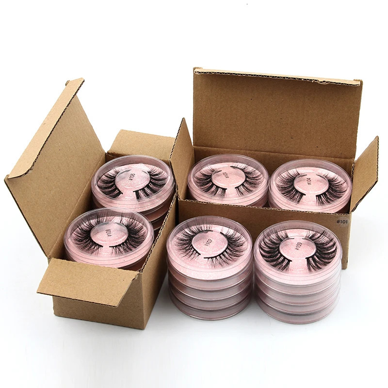 Eyelash Wholesale 42050100 Pcs 3D Mink Lashes Natural False Eyelashes Reusable Messy Fake Lashes In Bulk Cilios Makeup 250530