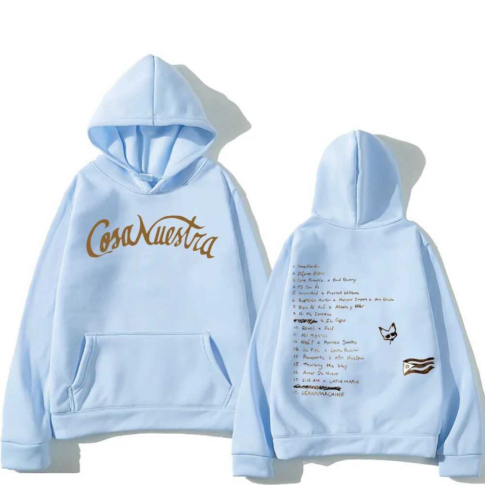 Rauw Alejandro New Album Cosanuestra Sweatshirts Vintage Classic Pattern Hoodies Creative Trend Clothes Fall Loose Soft Pullover W250530