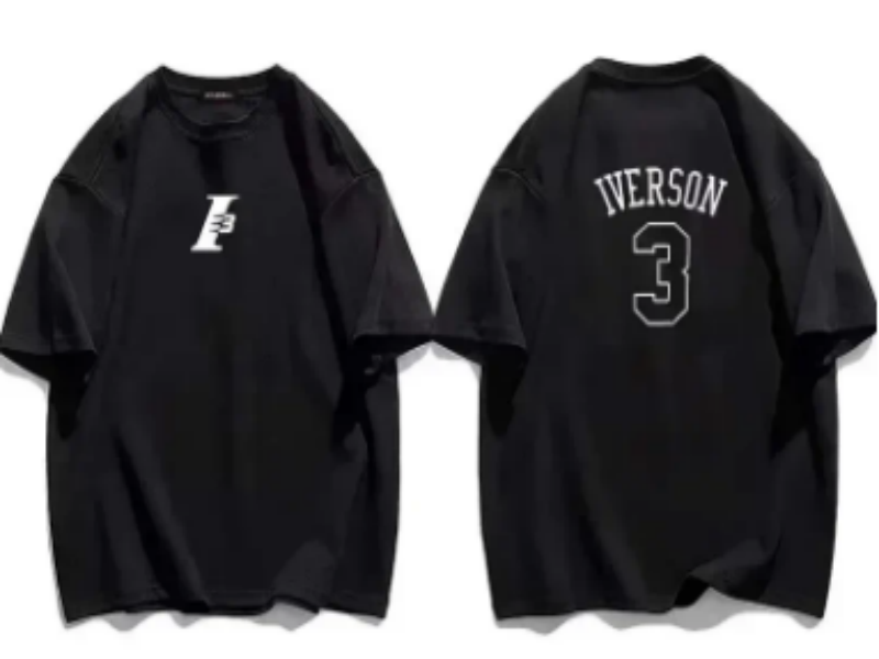 Men's T Shirts Summer Short-sleeved 76ers Iverson No. 3 Training Wear Sports Pure Cotton T-shirt Teet Oversized Loose TopS