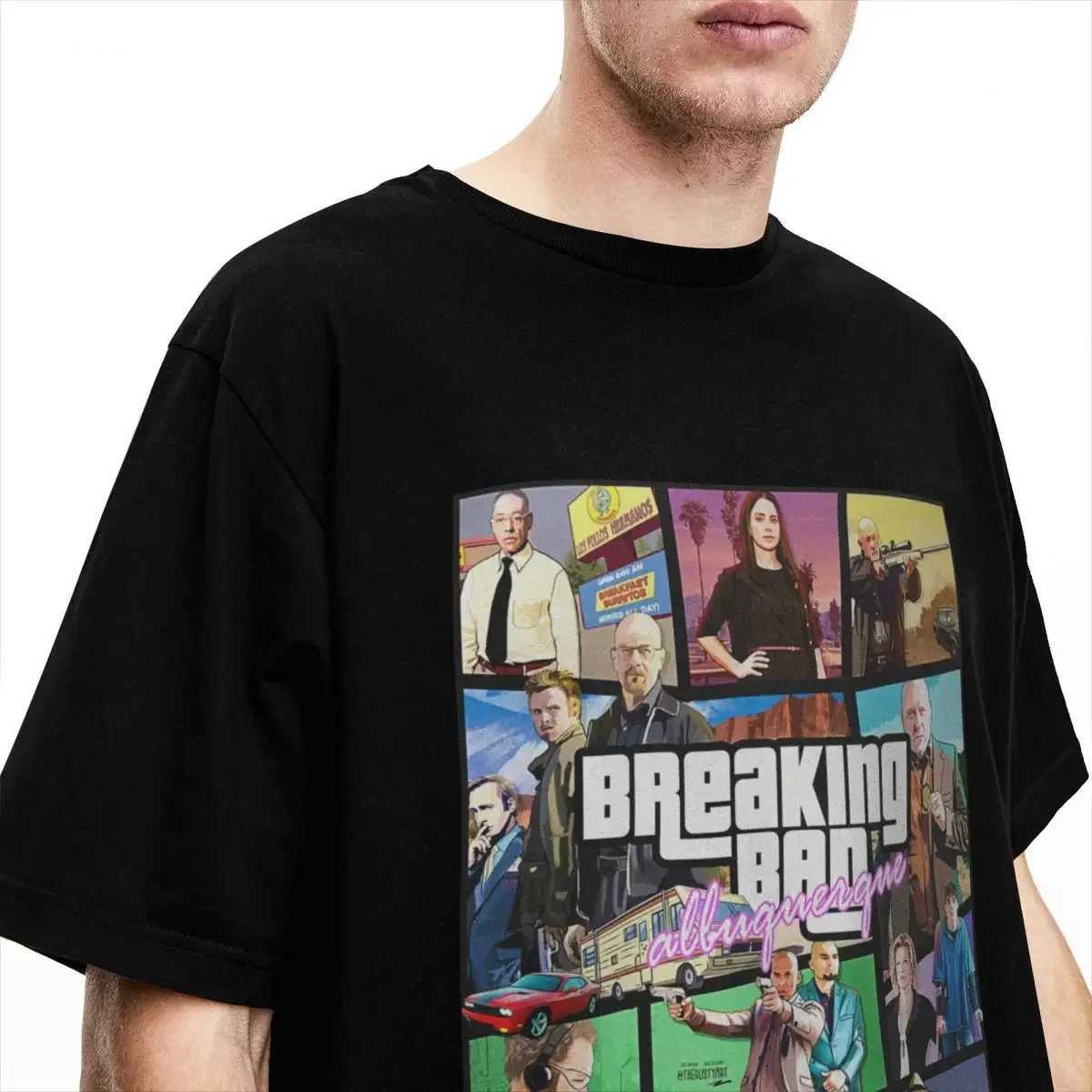 Novelty Breaking Bad Collage T-Shirt Men Women Round Neck 100% Cotton Short Sleeve Tees S-4XL ClothingC250530