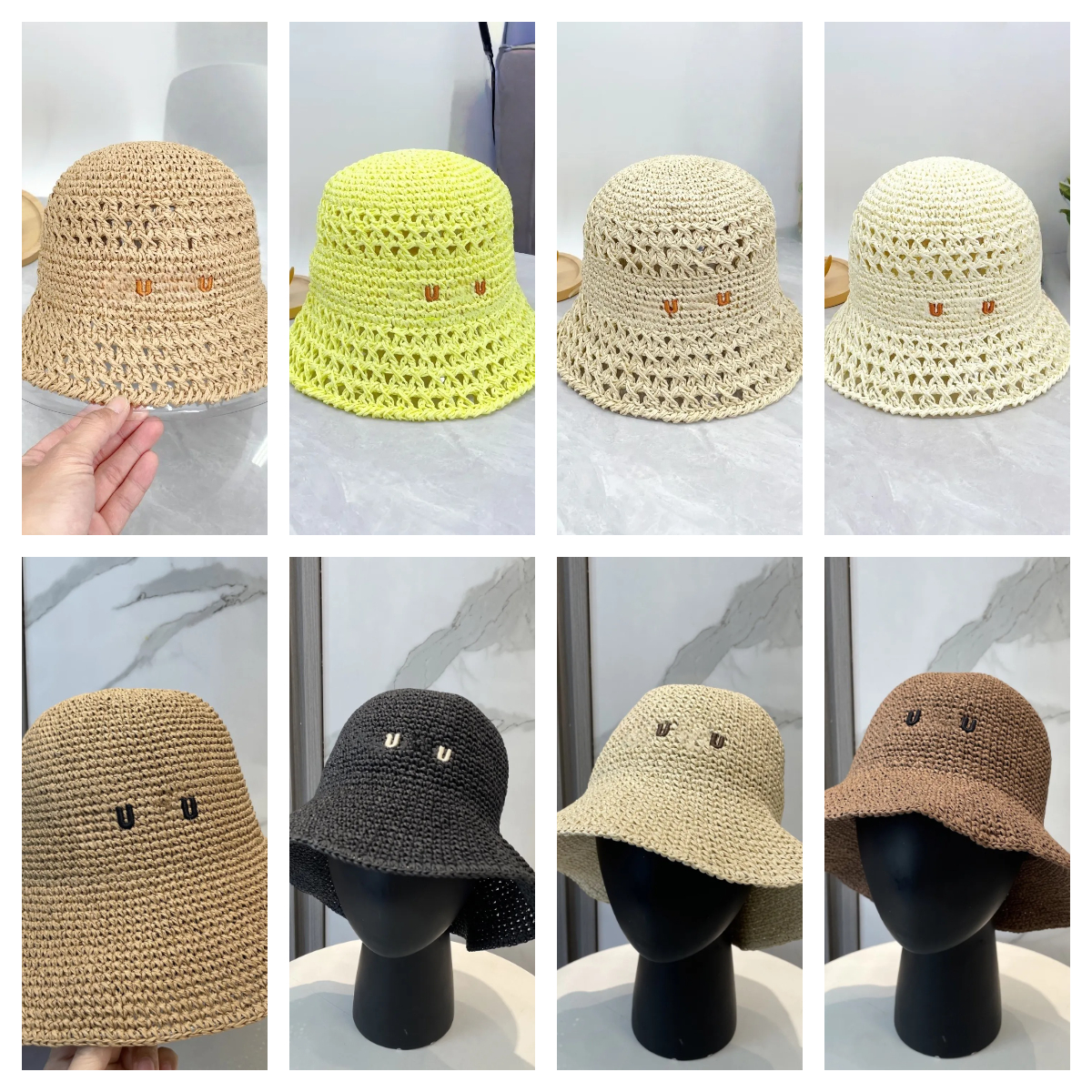 beach designer bucket hat sun straw weave hats designers women for prevent miumius mius miumiue protection holiday men gorras