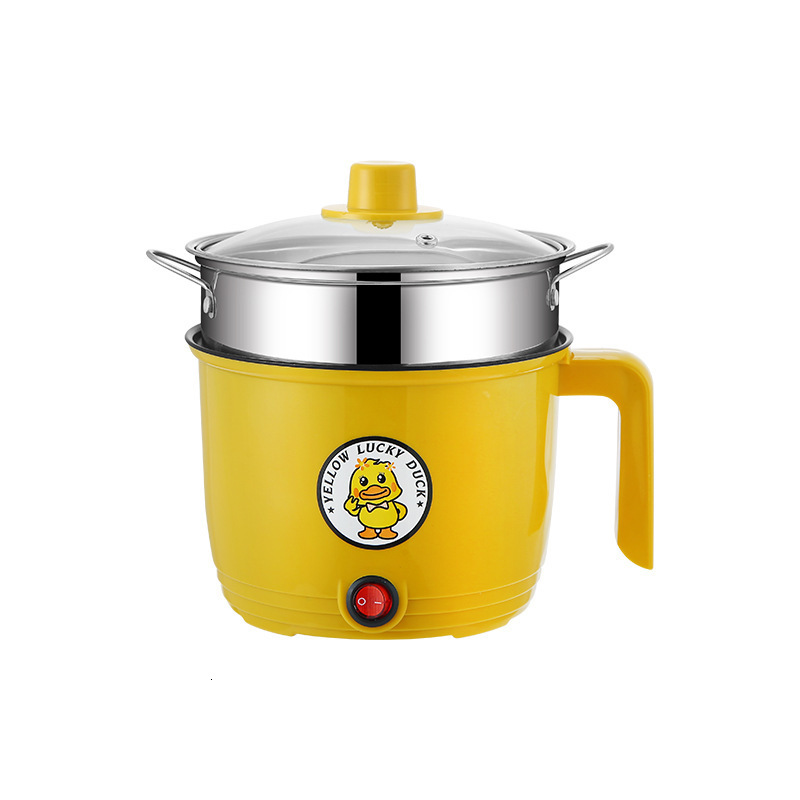 Little Yellow Duck Electric Cooker Non-stick Mini Electric Pot Student Dormitory Low Power Steaming Cooker Electric Pot 240528
