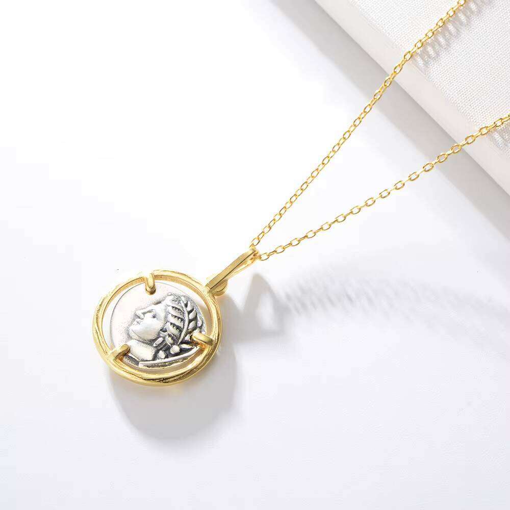 Peishang Brand Sterling Sier Fashion Women's Jewelry Gold Coin Pendant Necklace