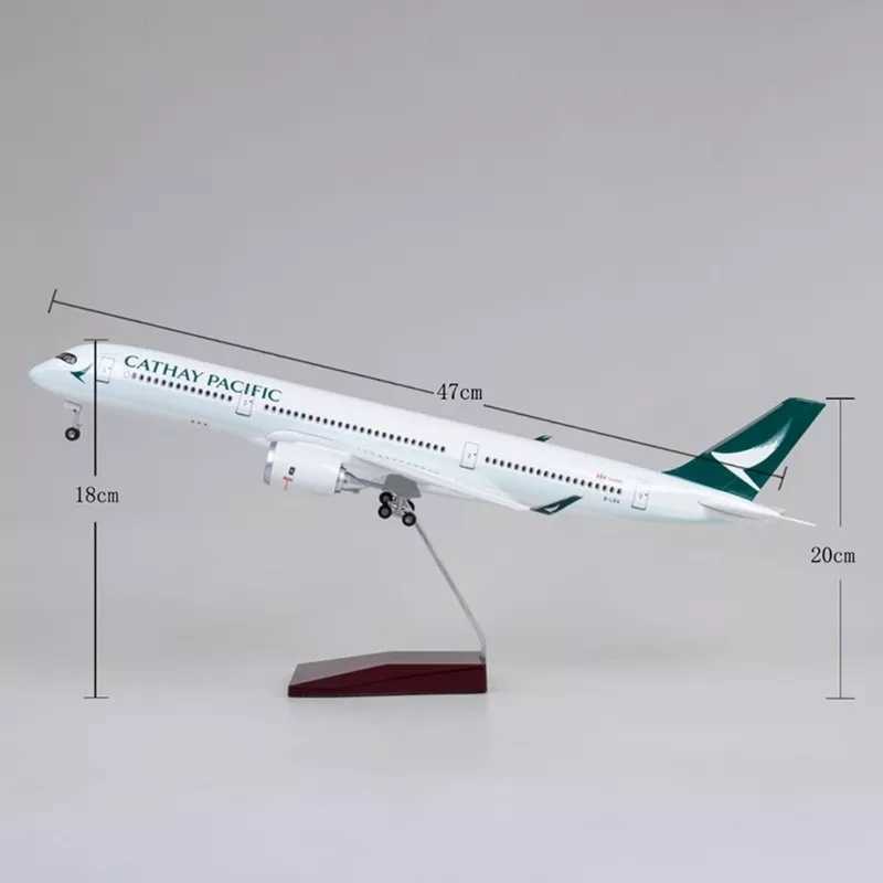 47CM 1 135 Scale A330 DELTA Airline Aircraft Model with Lights and Wheels Resin Plastic Assembled Aircraft Decoration X250114