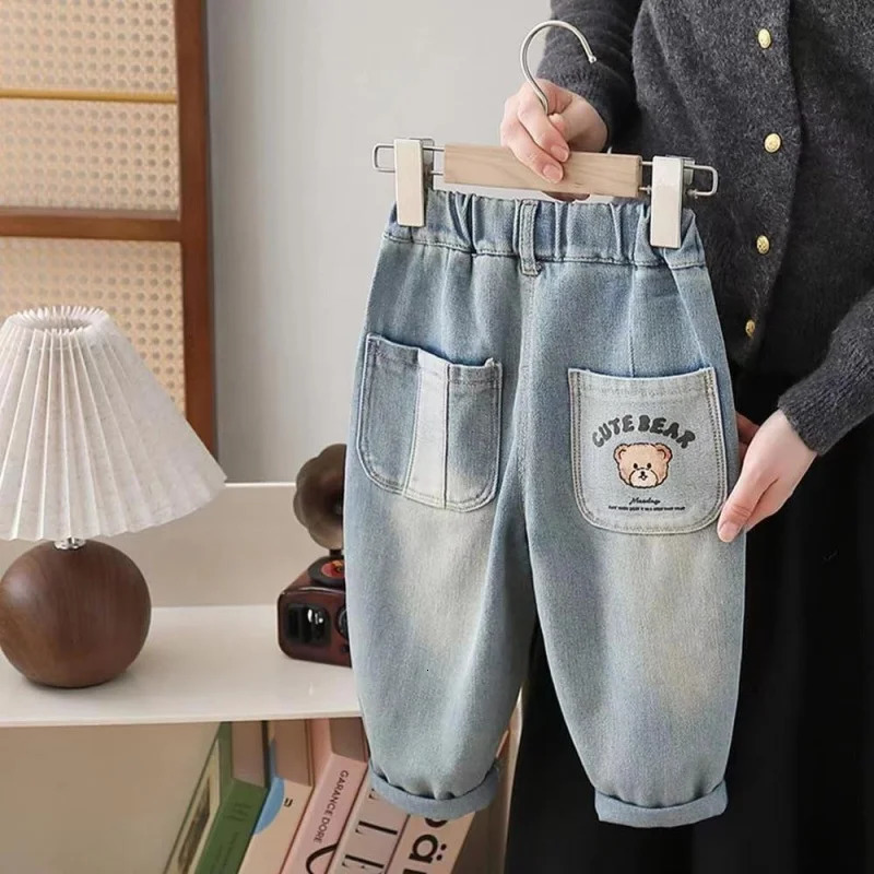 Boys Jean Pants Long Trousers Denim Cute Spring Autumn Babys Kids Teenagers Casual Sport Tracksuit School Childrens Cloth 250527