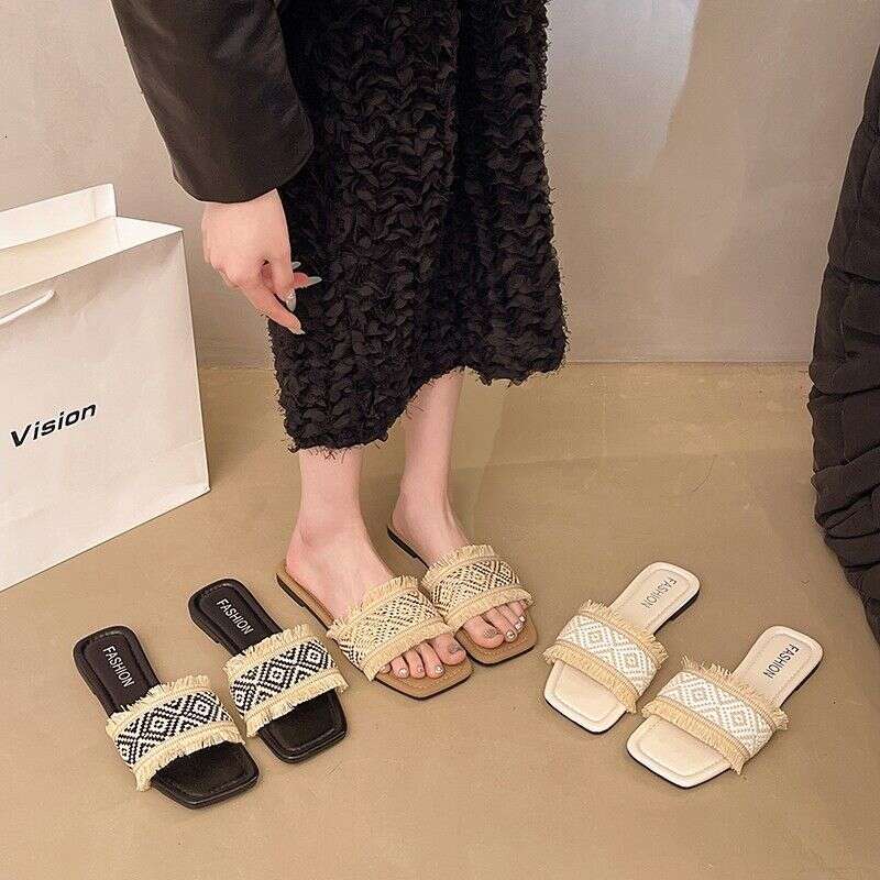 Flat Sandals, Women's Summer New Casual Outdoor Beach Slippers, Plus Size Sandals, Women's Trendy Shoes, Free Shipping, Designer Sandals Who