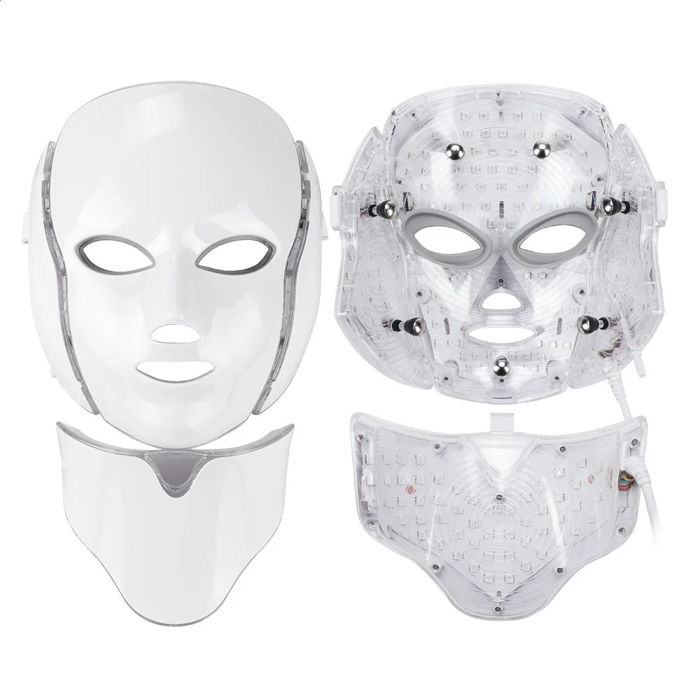 Air Bag-7 Colors Light LED Skin Care Facial Beauty Mask With Neck Skin Rejuvenation Treatment Beauty 250527