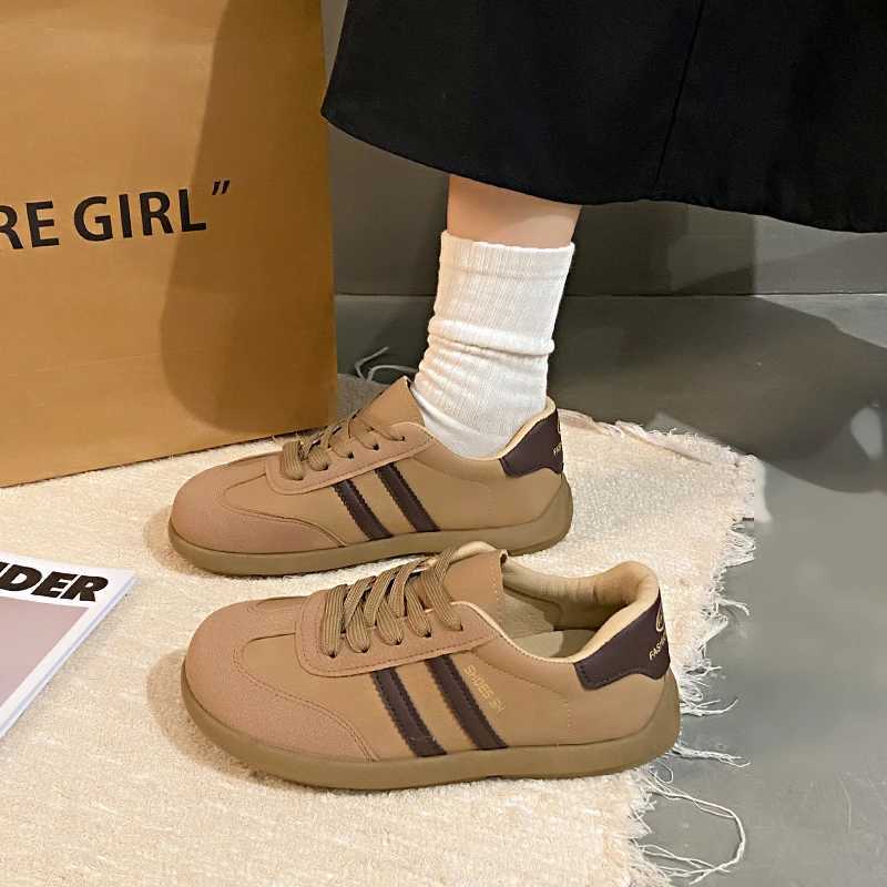 Womens Fi Trend College Style Wide Toe Soft Comfortable Flat Casual Shoes Outdoor Casual Sports Sneaker Womens Shoes XJ250530