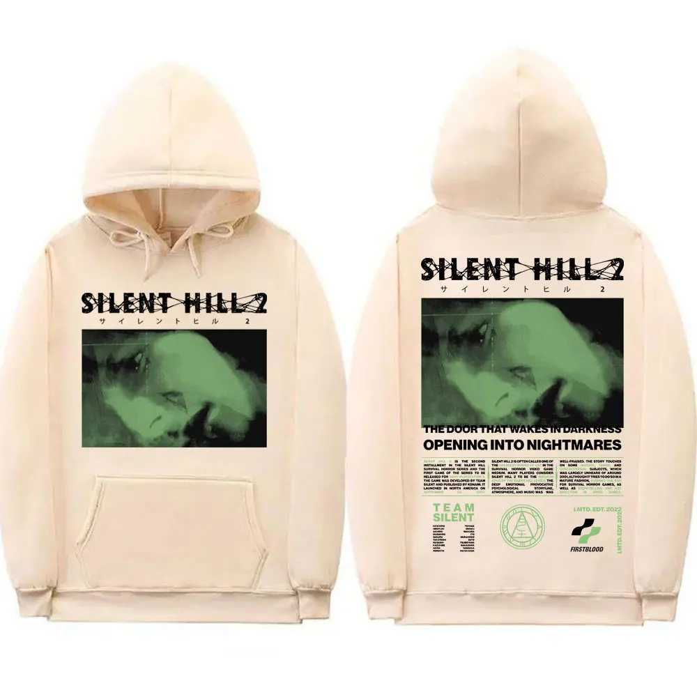 Silent Hill 2 Game Double Sided Graphic Hoodie Mens Womens Gothic Vintage Hooded Sweatshirt Fashion Casual Oversized PulloversZ250529