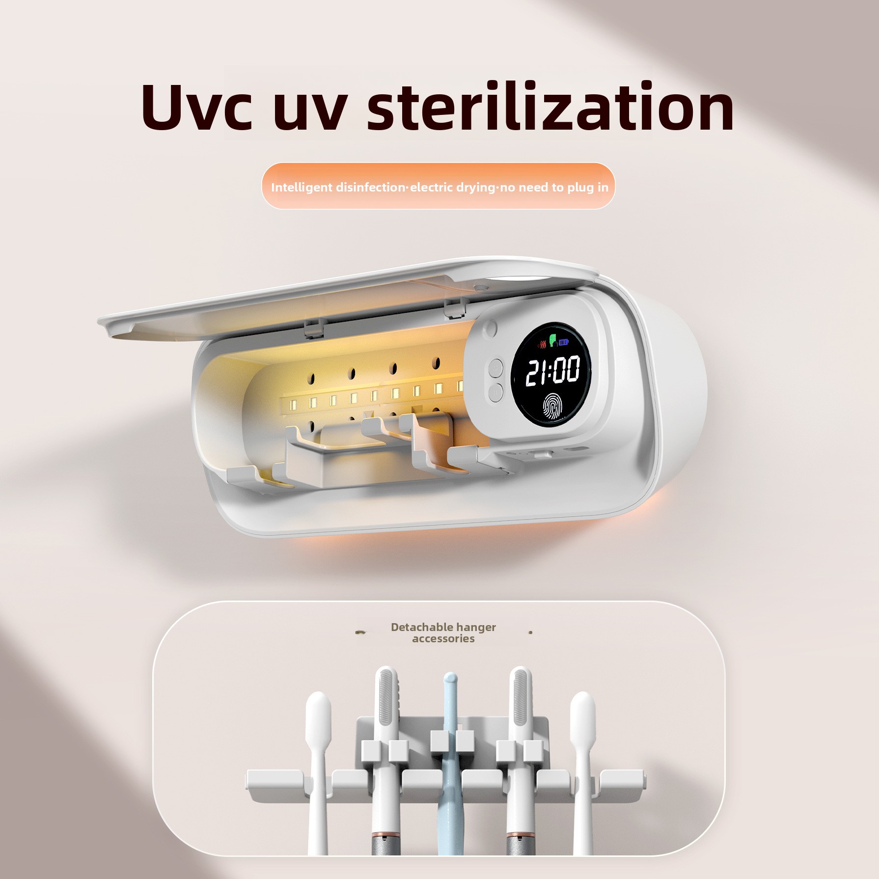 2025 Smart Toothbrush Sterilizer: UV Disinfection, Hot - air Drying, Drill - free Storage Rack