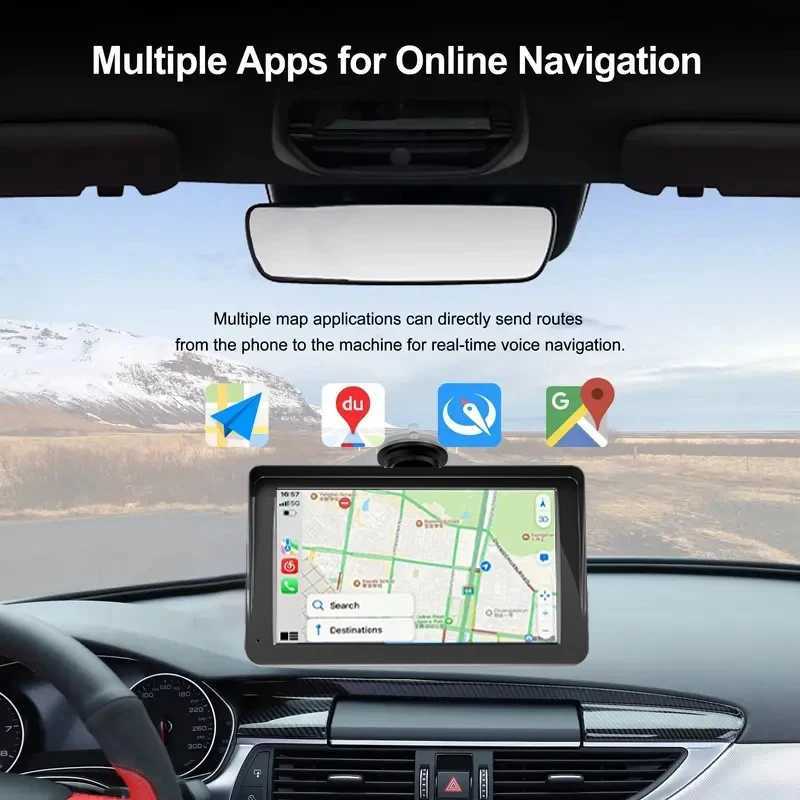 Car dvr 7inch Car Radio Multimedia Video Player Wireless CarPlay Android Auto Universal Car Touch Screen AUX Bluetooth 5.0 R250529