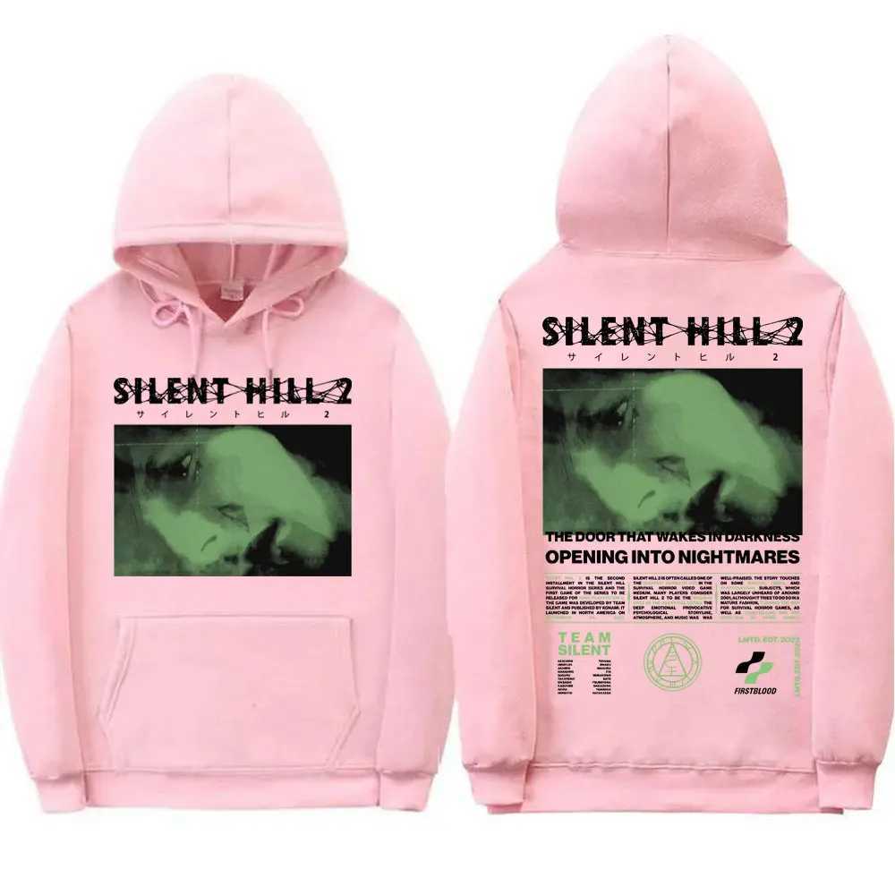 Silent Hill 2 Game Double Sided Graphic Hoodie Mens Womens Gothic Vintage Hooded Sweatshirt Fashion Casual Oversized PulloversZ250529