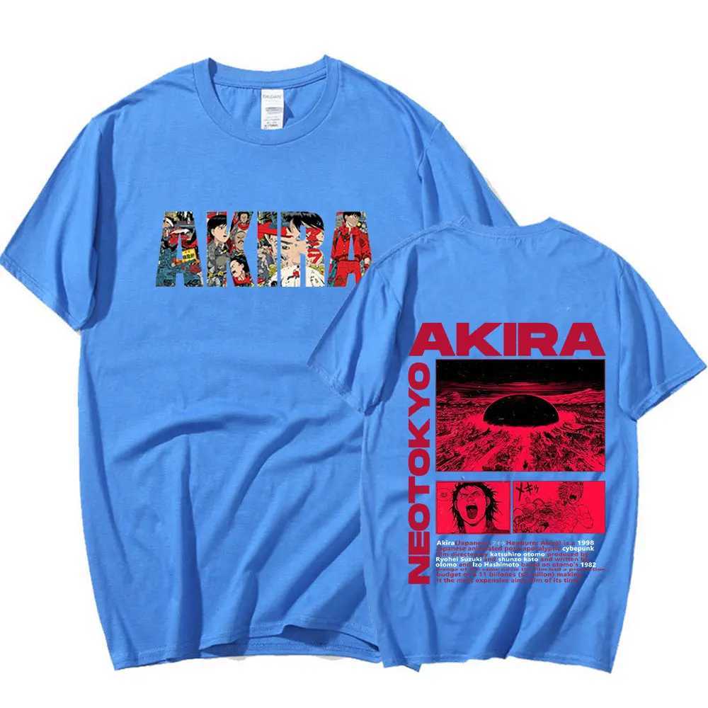 Japanese Anime Neo Tokyo Akira T Shirt Movie Science Fiction Manga Shotaro Kaneda Men Short Sleeve T Shirts 100% Cotton T-shirtC250530