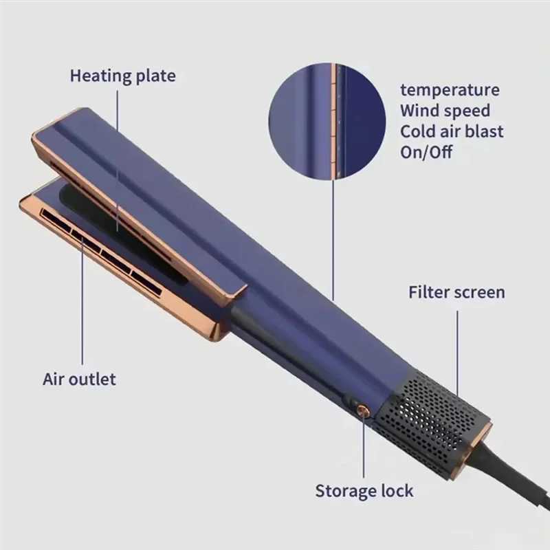 A50Q-2-In- Professional Air Straightener Hair Dryer Electric Straightener Home Electric Hair Dryer EU Plug W250530
