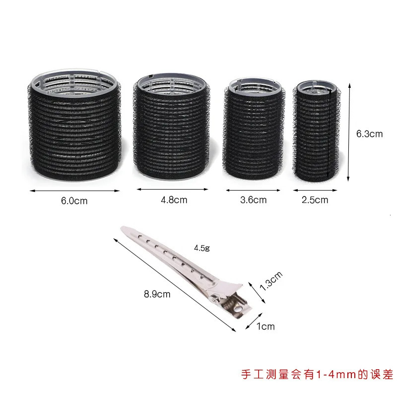 28pcs/Set Hair Roller Sets 18pcs Plastic Self Grip Hair Curlers 3 Sizes Hair Rollers 10pcs Metal Clips DIY Hairdressing Tools 250603ww