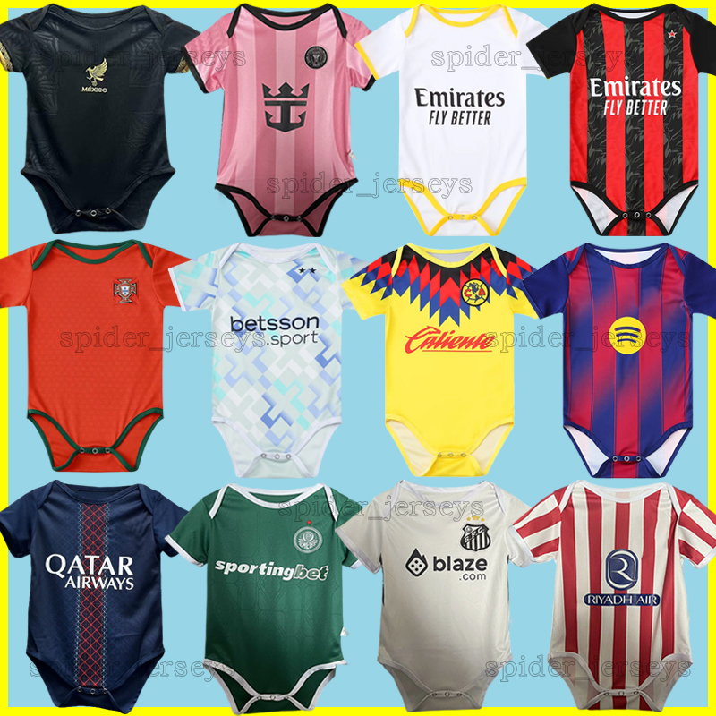 25 26 Baby Soccer Jerseys mexico AC Real 2025 2026 Portuguese iNTER AtleTico MaDridS psges Dortmund milanes miamis MBAPPE Palmeiras BARCE Football Shirts America