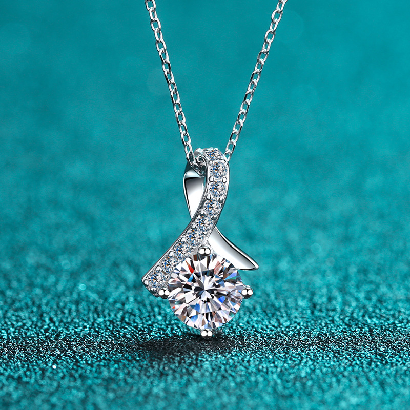 925 Sterling Silver Pendant Necklace for Women PT950 Gold Plated Minimalist Fashion Jewelry Elegant Daily Wear Gift