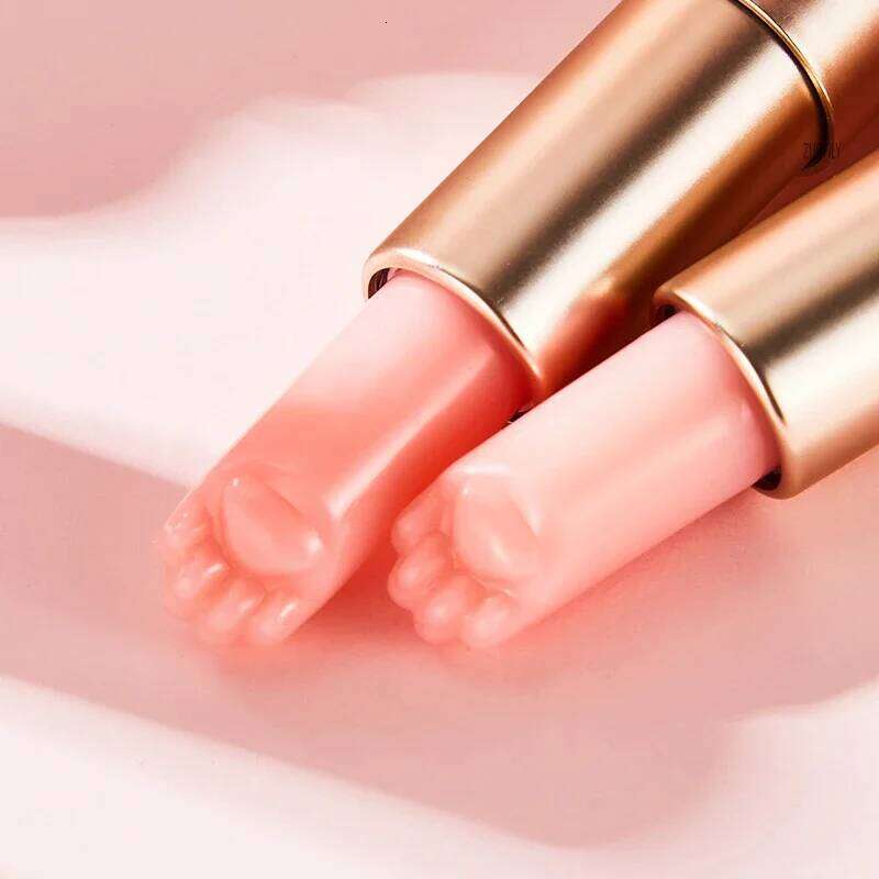 free shipping Cute Cat Paw Color Changing Lipstick Makeup Crystal Temperature Changing Lip Balm Anti Cracking Moisturizing Lip Care Cosmetics