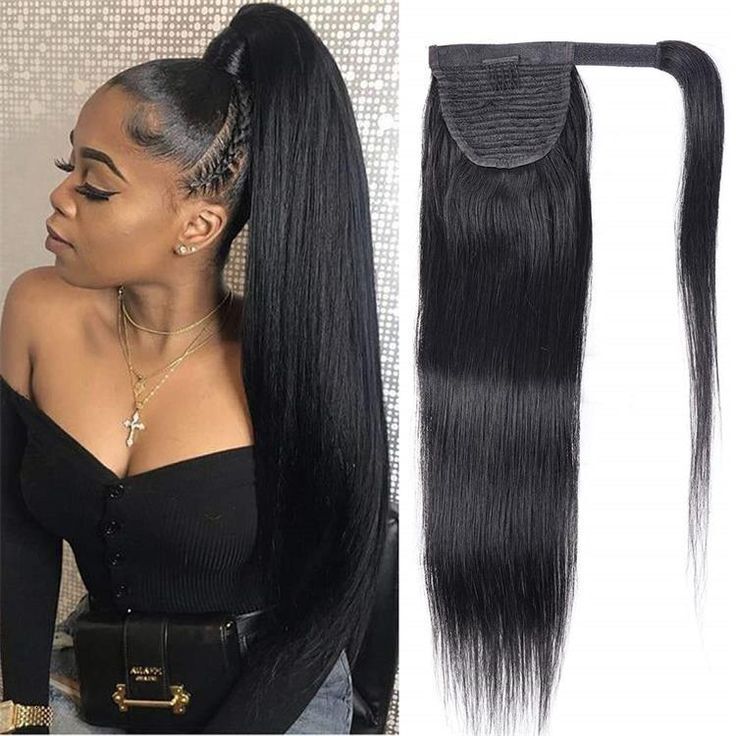 Ponytail Hairpiece Real Human Hair Straight Hair Magic Tape Ponytail Xuchang