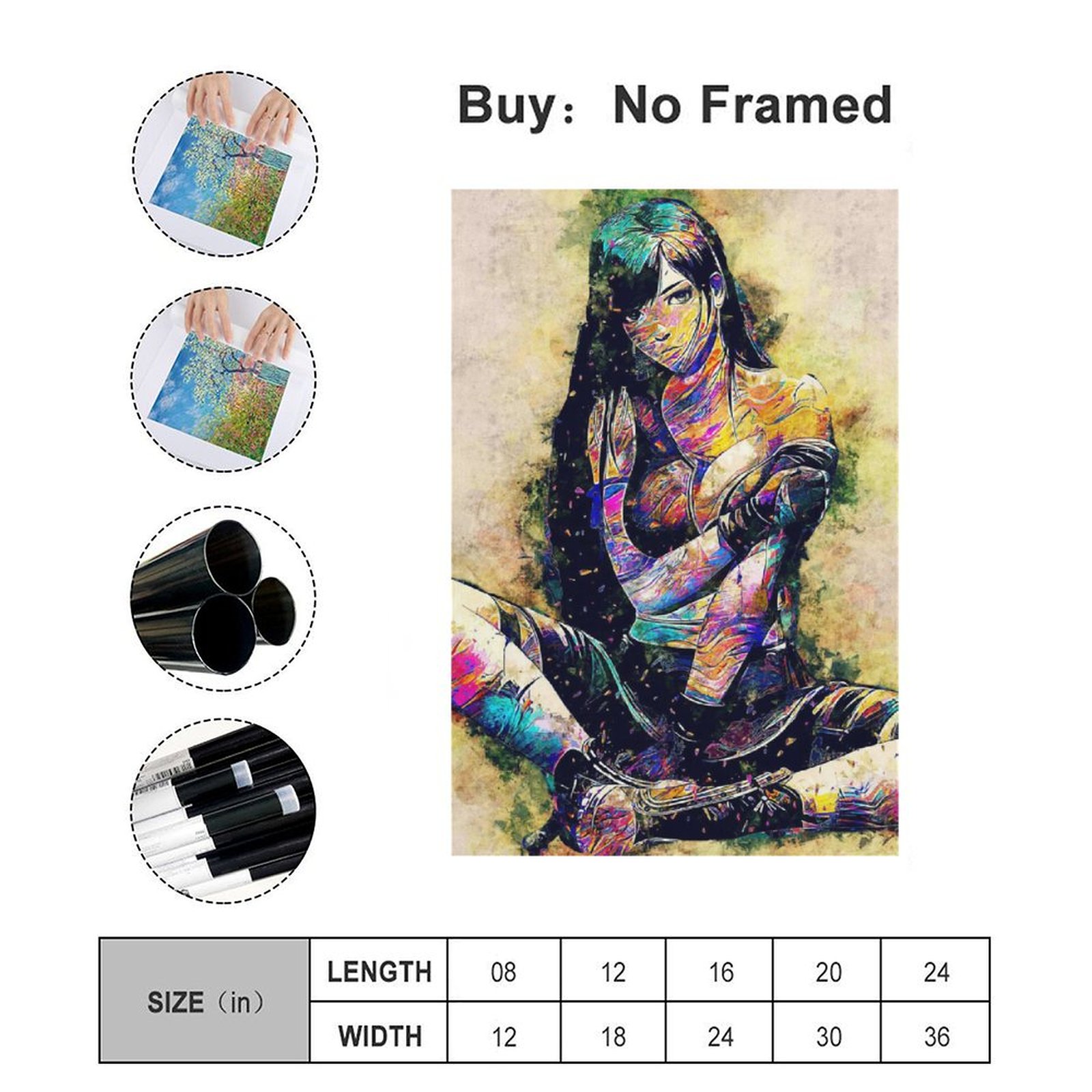 Wall Art Painting GAME Tifa FF POSTER Canvas Prints Wall Painting Home Decor Luxury Decor Print Picture Paintings for Living Room Unframe