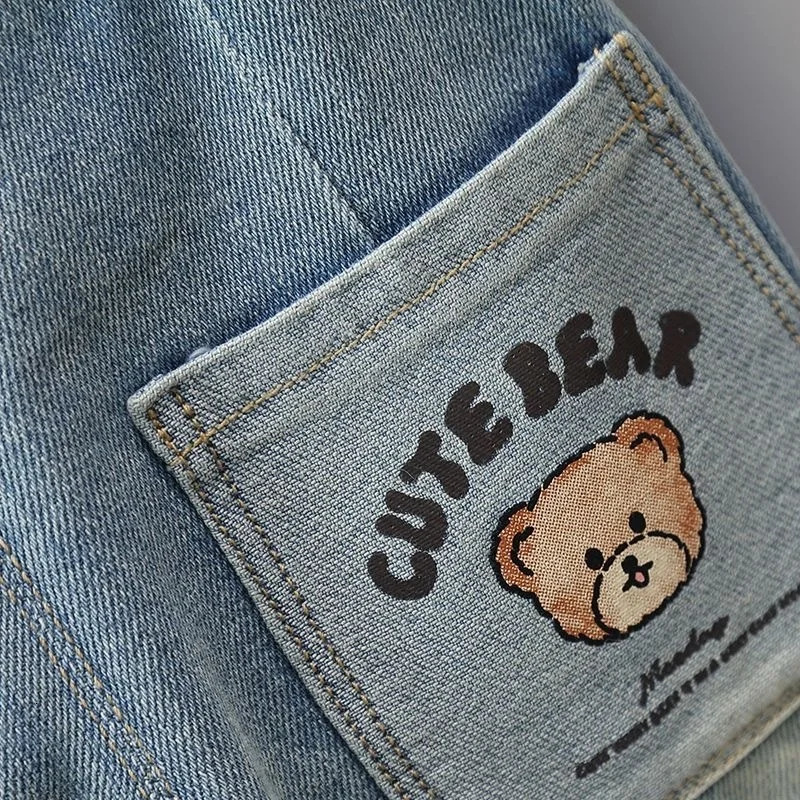 Boys Jean Pants Long Trousers Denim Cute Spring Autumn Babys Kids Teenagers Casual Sport Tracksuit School Childrens Cloth 250527